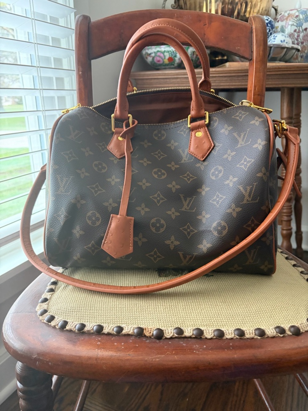 Monogram satchel